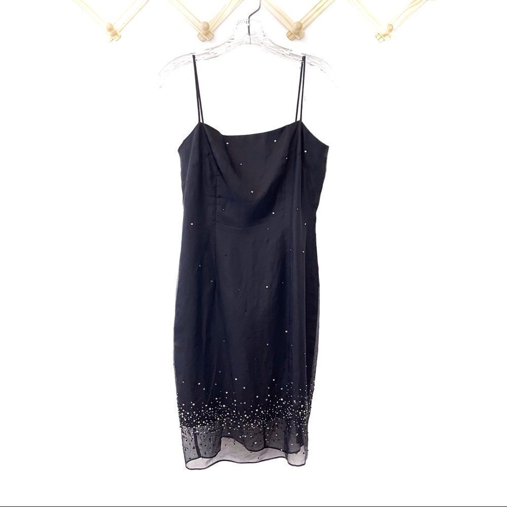 Laundry By Shelli Segal Vintage Beaded Silk Dress